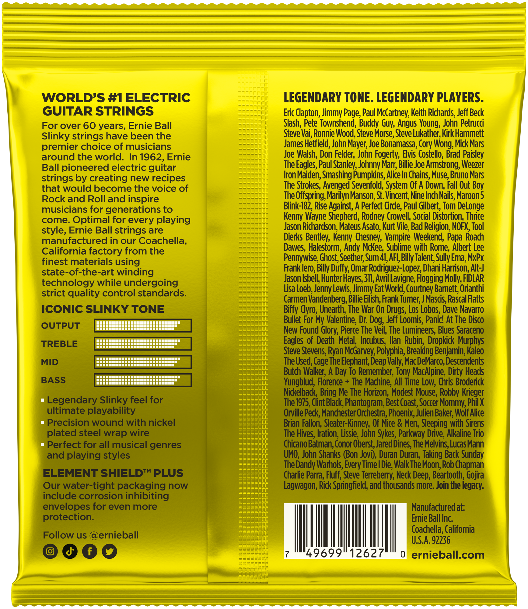 Ernie Ball EB2627 Beefy Slinky .011 - .054 Saiten für E-Gitarre