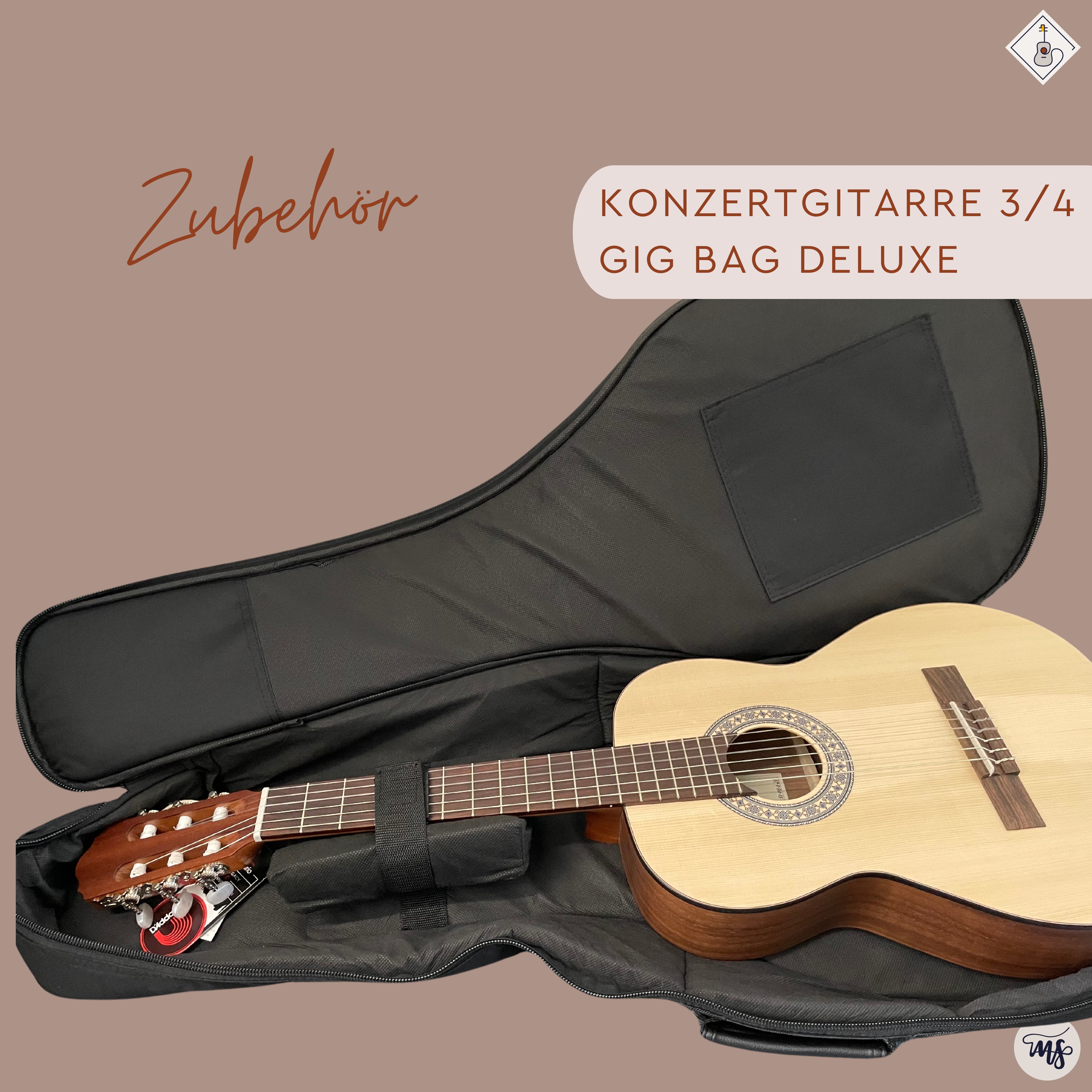 Konzertgitarre 3-4 Gig Bag Deluxe 3