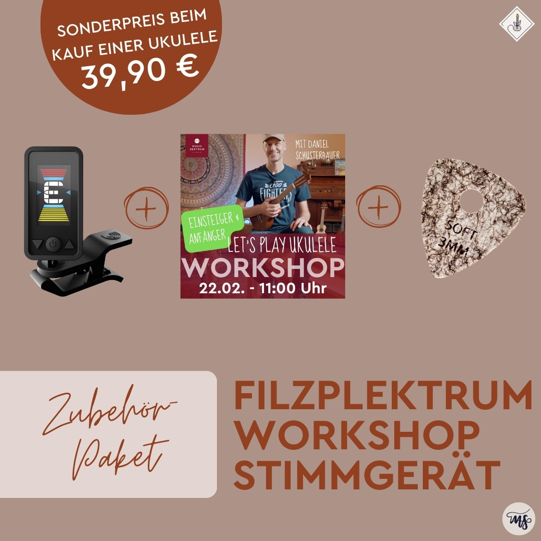 ZUBEHÖR-Ukulele Zubehör Paket