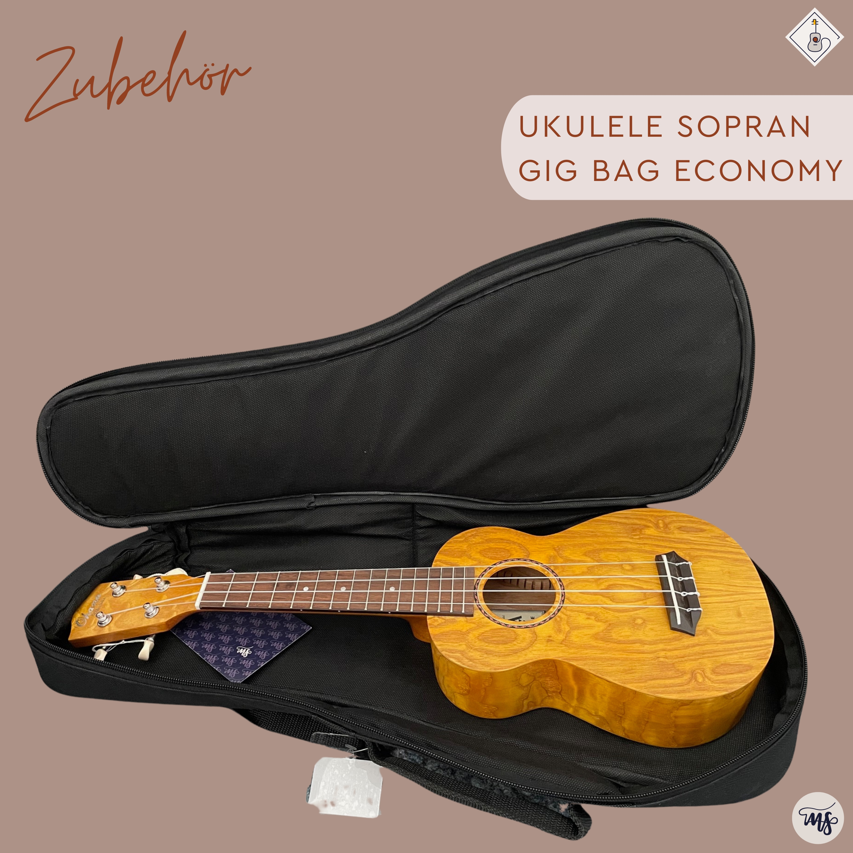 Ukulele Sopran Gig Bag Economy 3