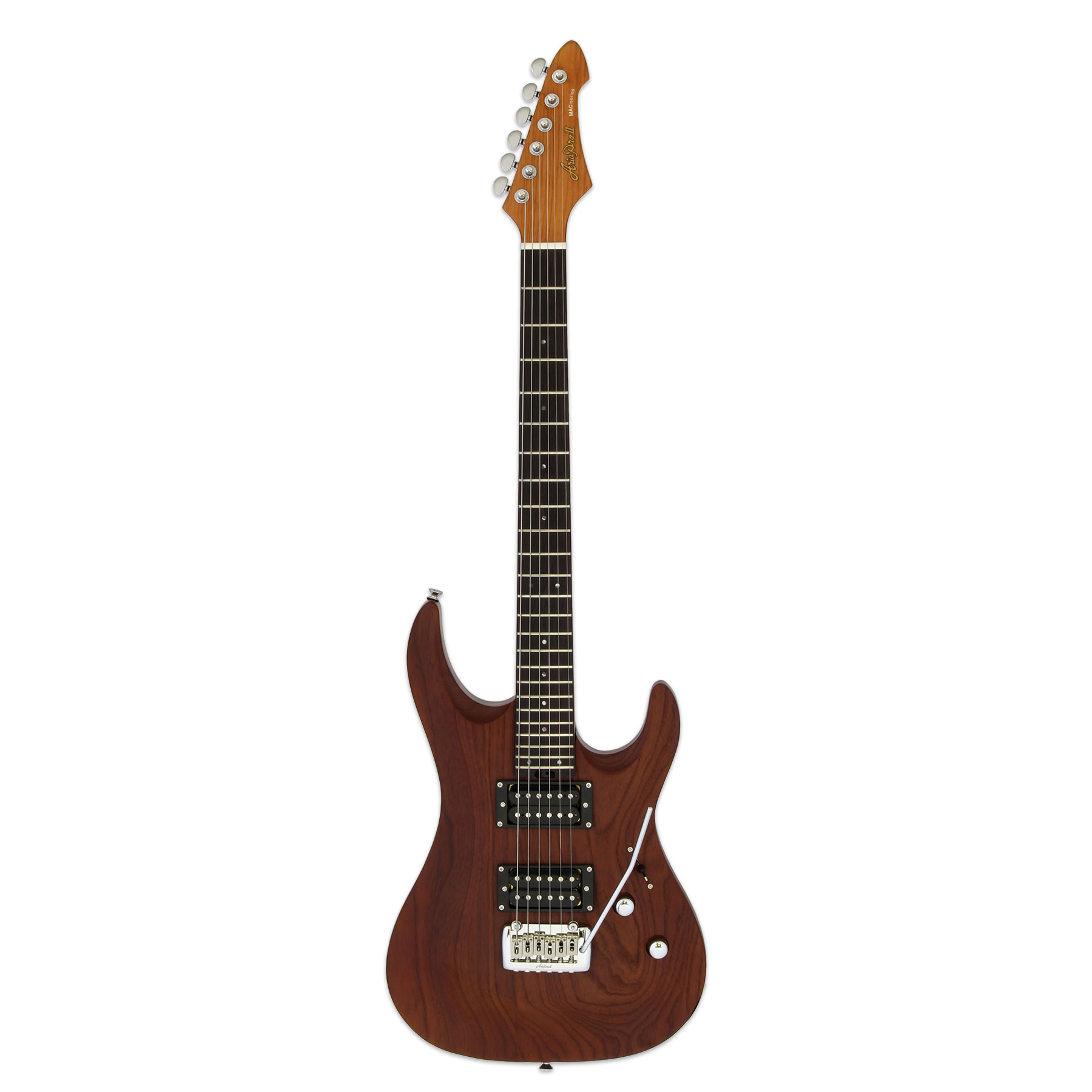 Aria MAC DLX Stained Brown E-Gitarre