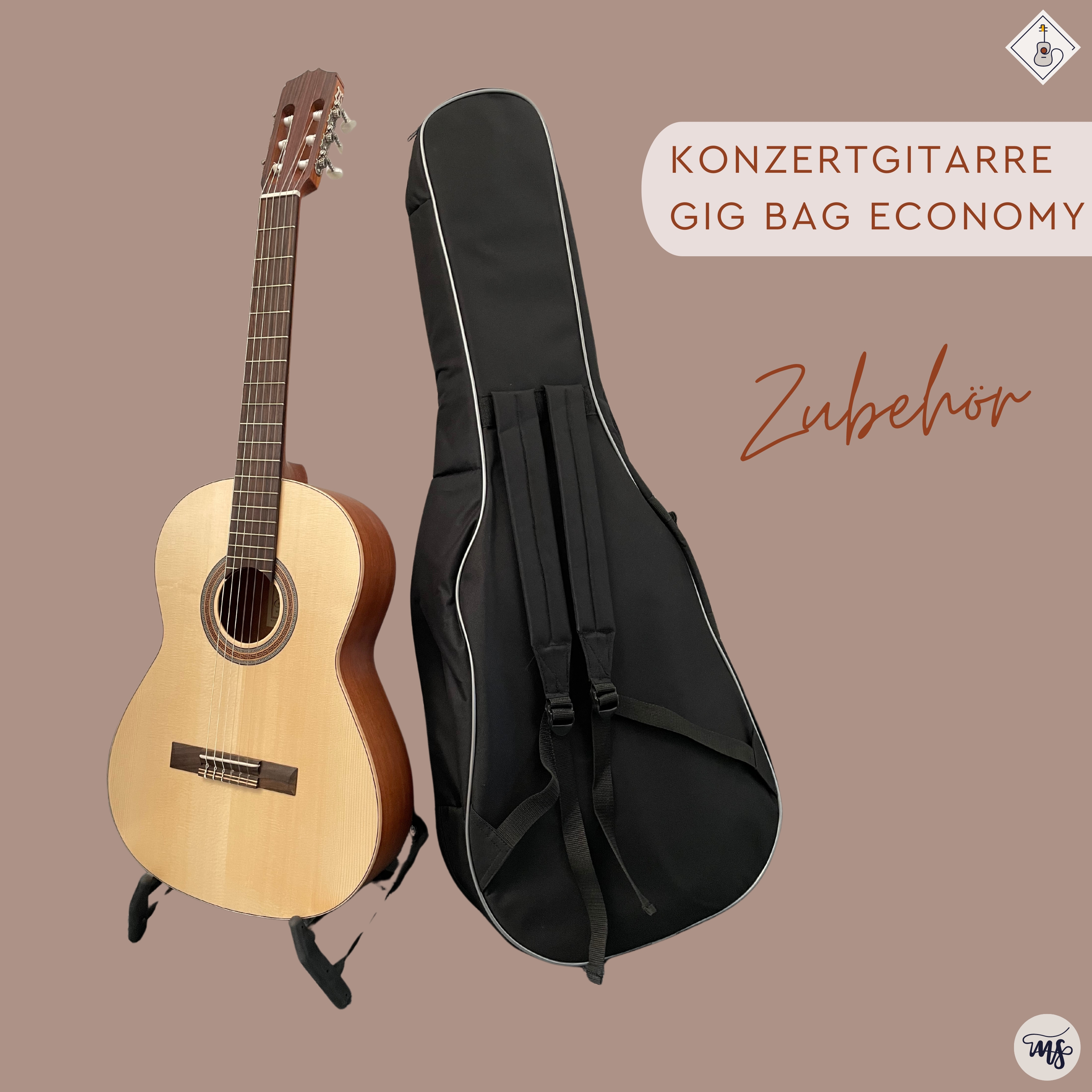 Konzertgitarre Gig Bag Economy 2