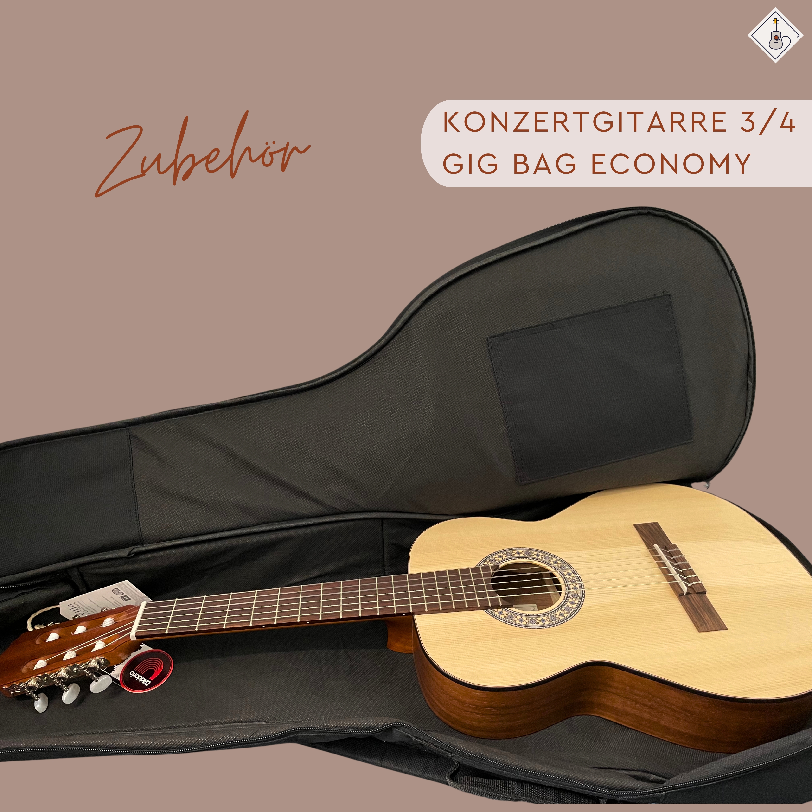 Konzertgitarre 3-4 Gig bag Economy 3