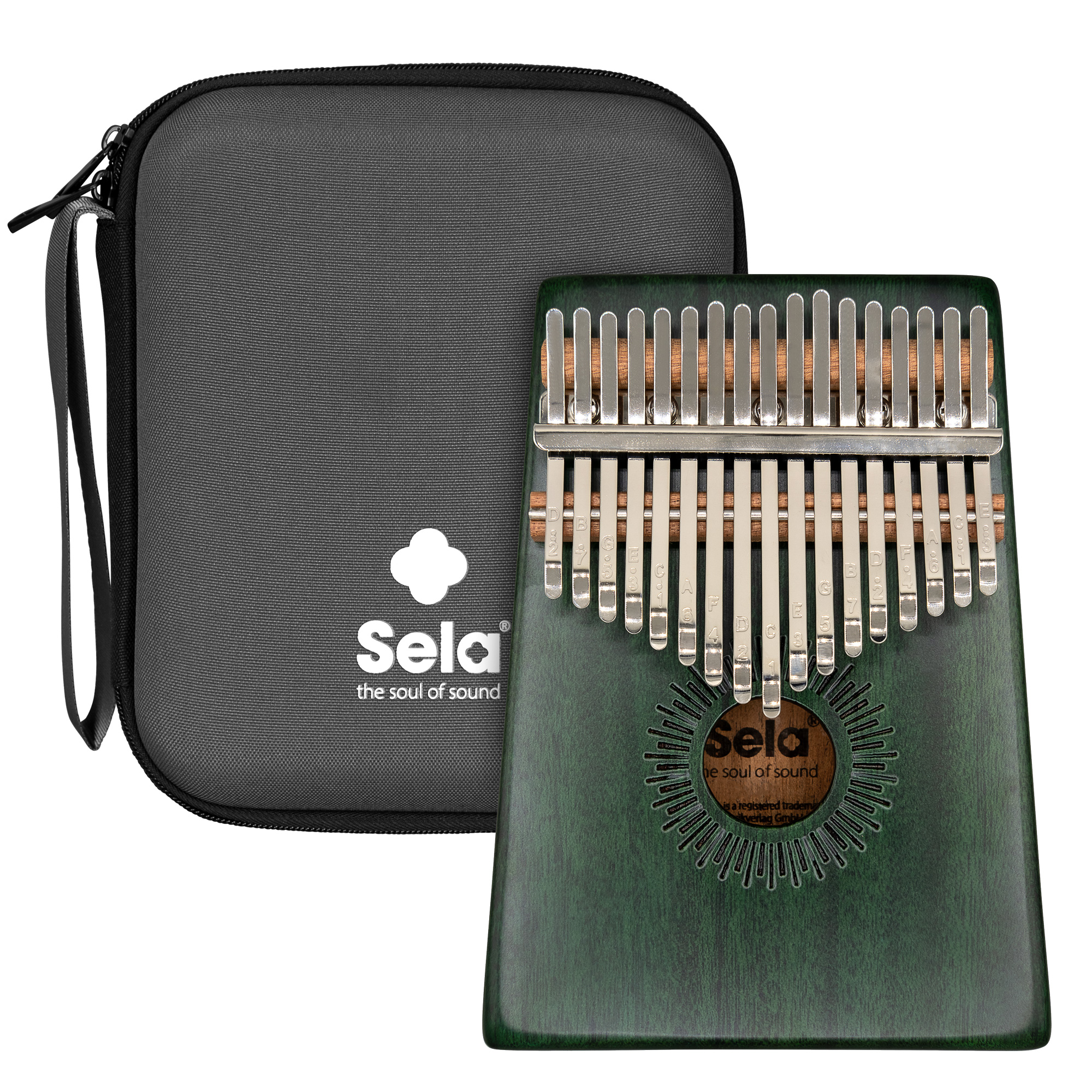 Sela Kalimba Mahagoni 17 Grün