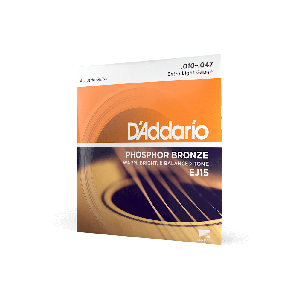 D'Addario EJ15 Extra Light .010 - .047 Saiten für Westerngitarre