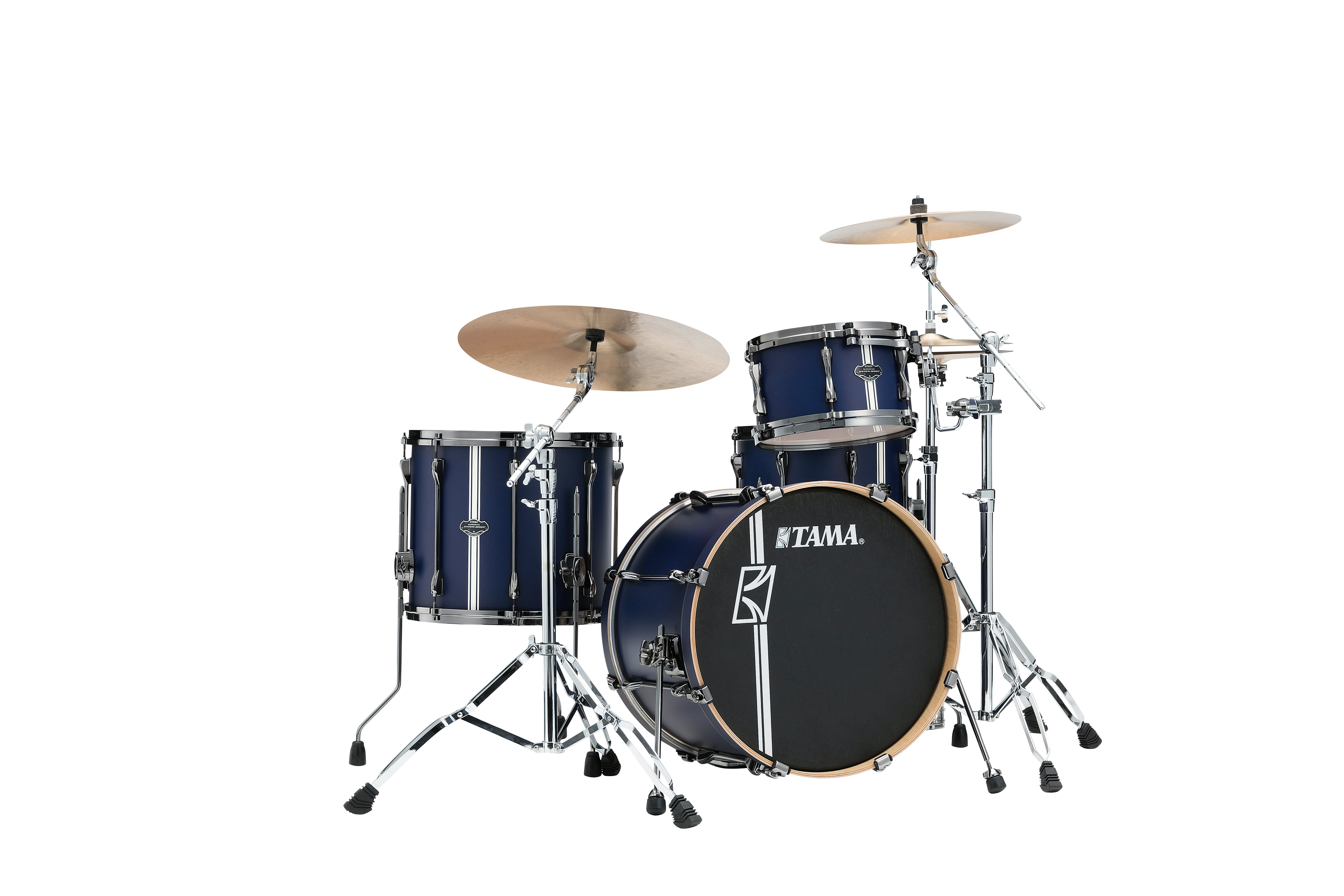 Tama Superstar Hyper-Drive Duo Kit 4teilig  - Satin Blue Vertical Stripe *Showroom*