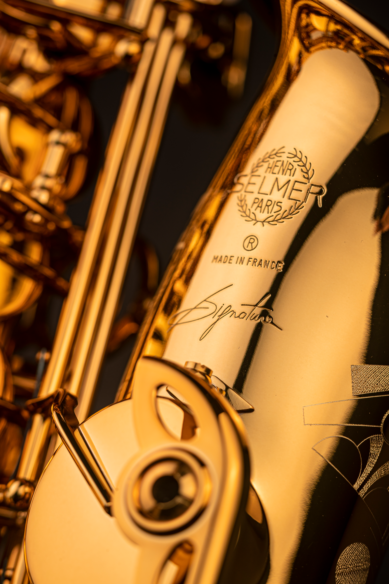 Selmer Alt-Saxophon, Signature, dunkler Goldlack, SEASILSET