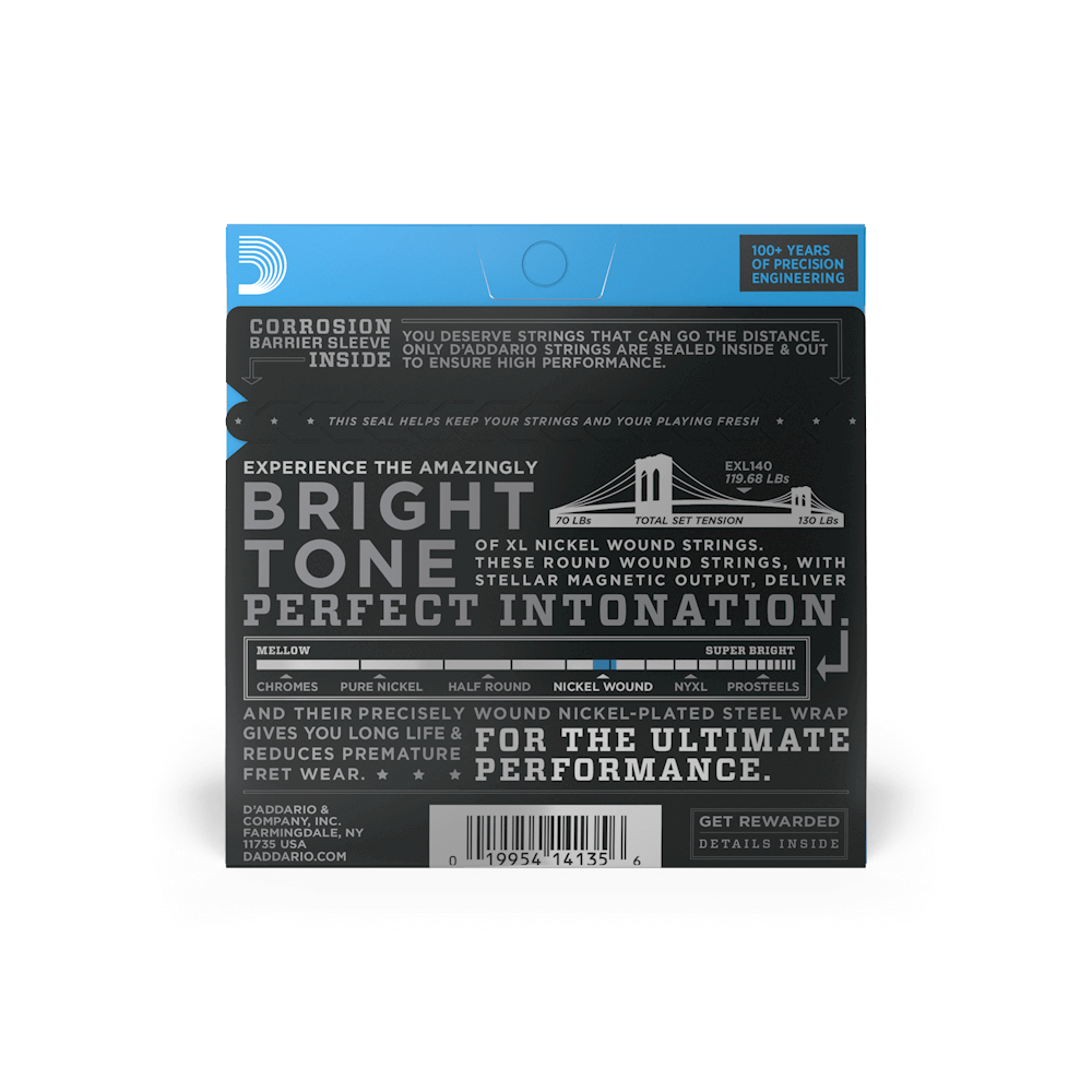 D'Addario EXL140 Light Top/Heavy Bottom .010-.052 Saiten für E-Gitarre