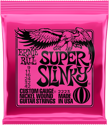 Ernie Ball EB2223 Super Slinky .009 - .042 Saiten für E-Gitarre