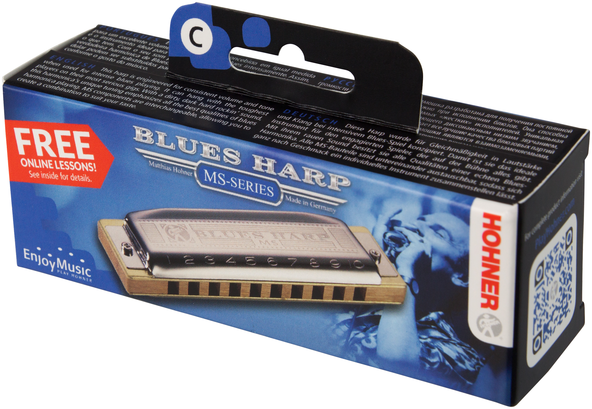 HOHNER Blues Harp MS, E, small Box  Mundharmonika