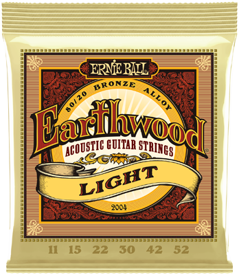 Ernie Ball EB2004 Earthwood .011 - .052 Saiten für Westerngitarre