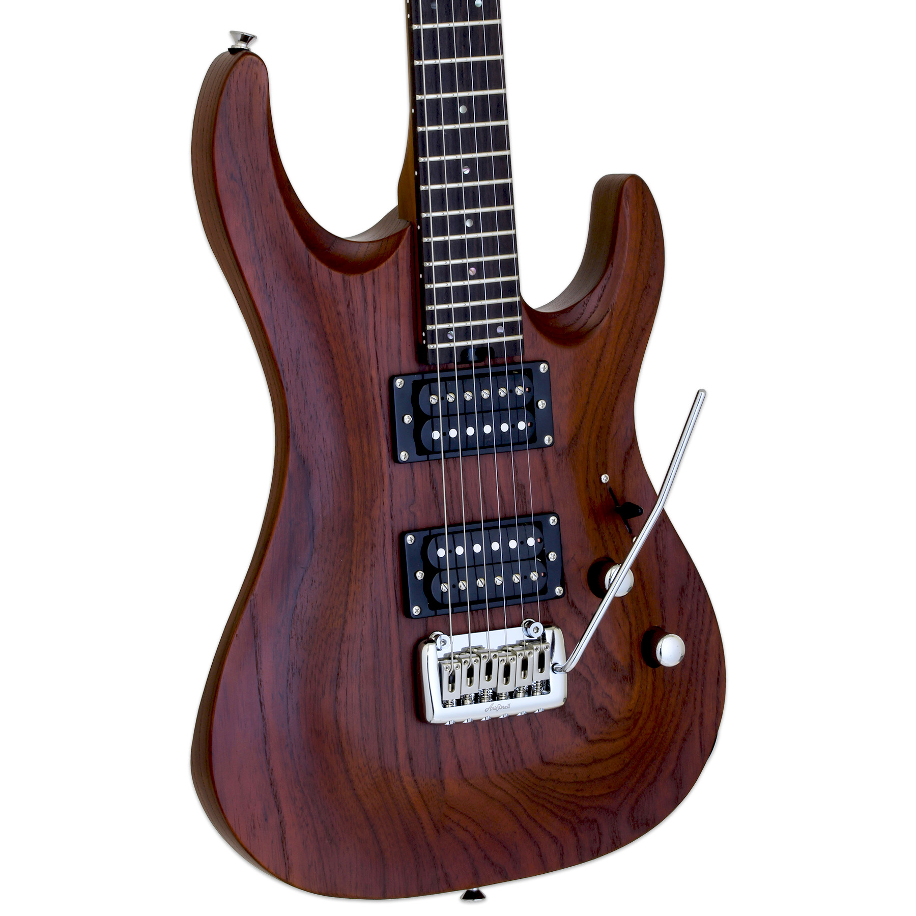 Aria MAC DLX Stained Brown E-Gitarre