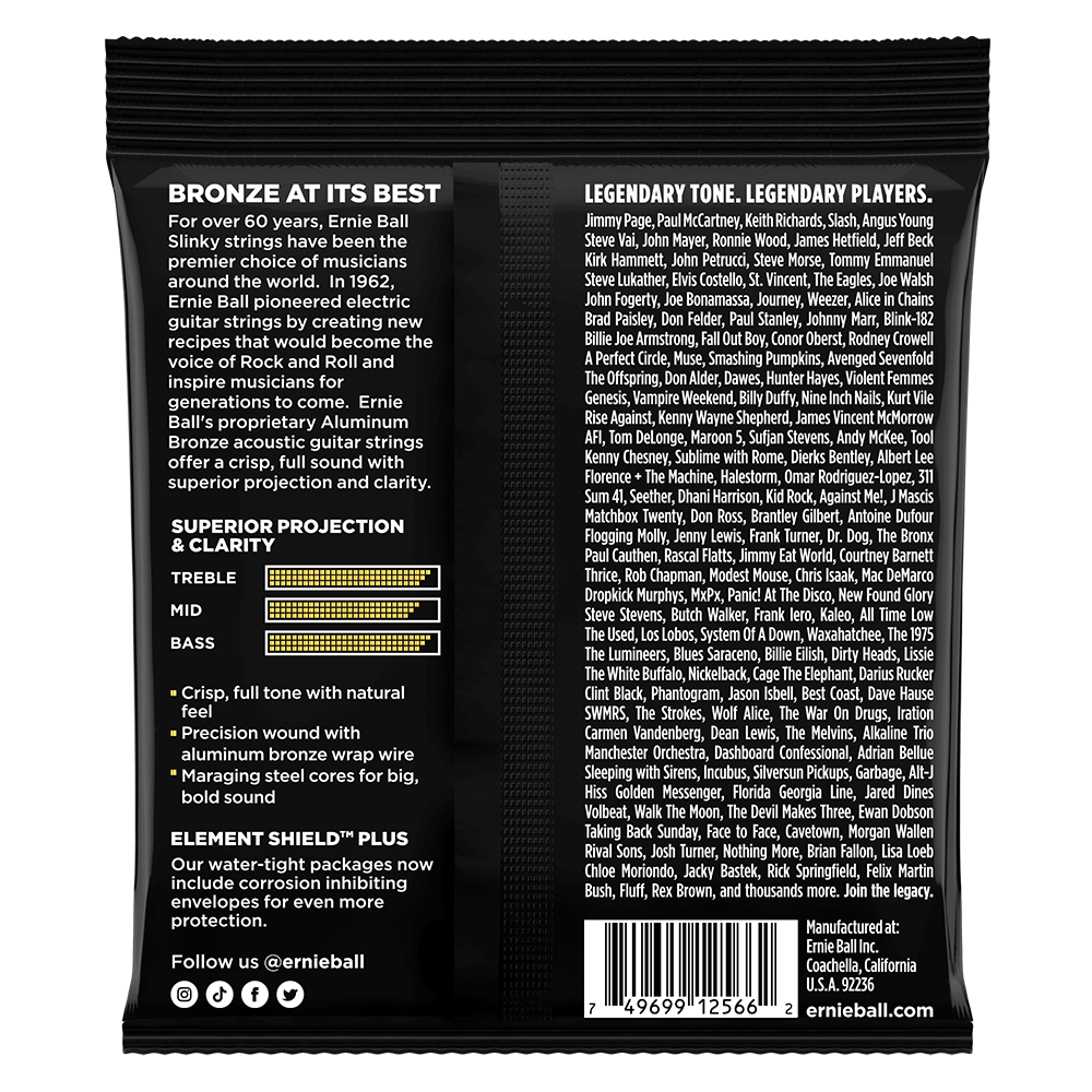 Ernie Ball EB2566 Aluminum .012 - .054 Saiten für Westerngitarre